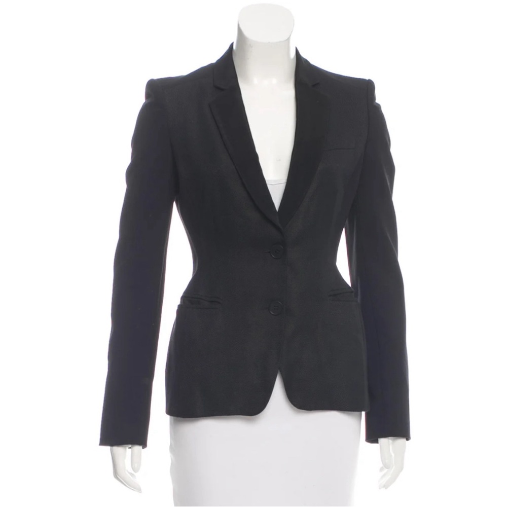 Stella McCartney notch-collar woven blazer - size XS